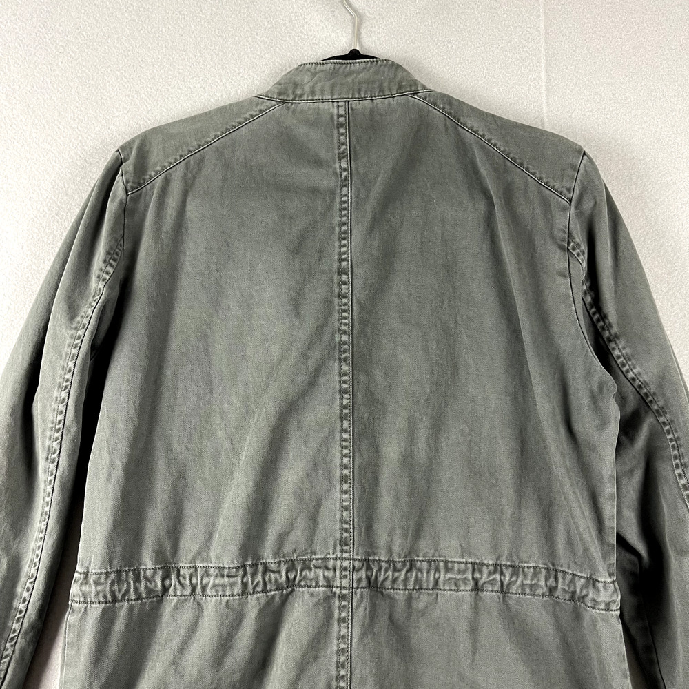 Per Se Utility Jacket Womens Medium Gray Full Zip Pockets Army Casual Military - Picture 14 of 16